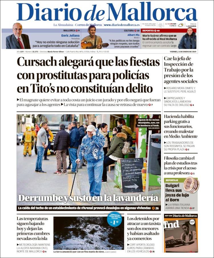 Portada de Diario de Mallorca (Espa&ntilde;a)