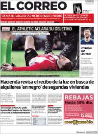 Portada de El Correo - Guipuzcoa (Espa&ntilde;a)