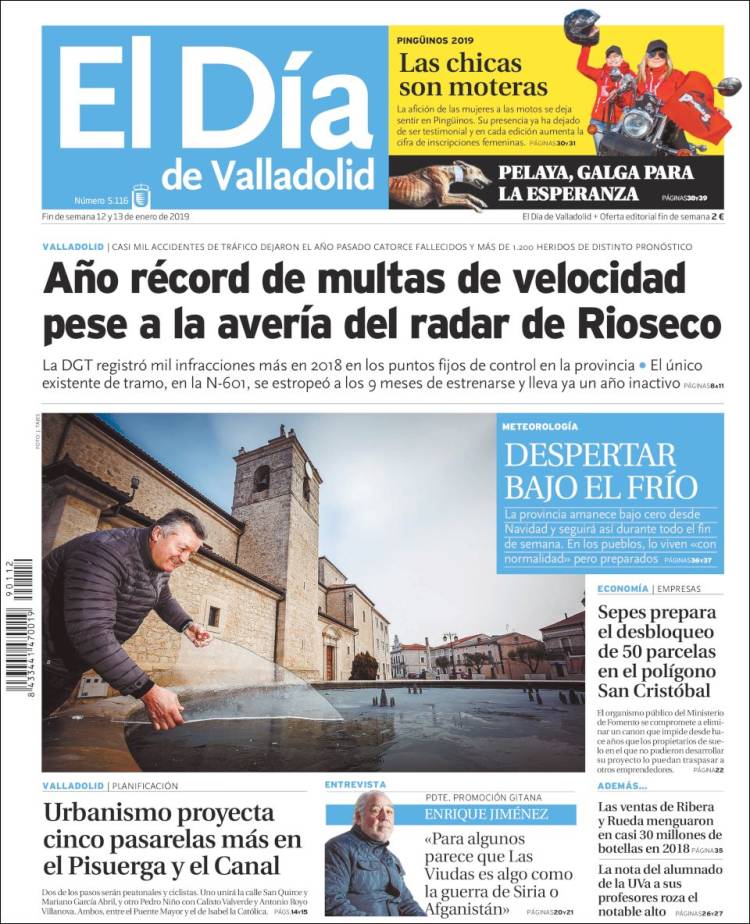 Portada de El Día de Valladolid (Espa&ntilde;a)