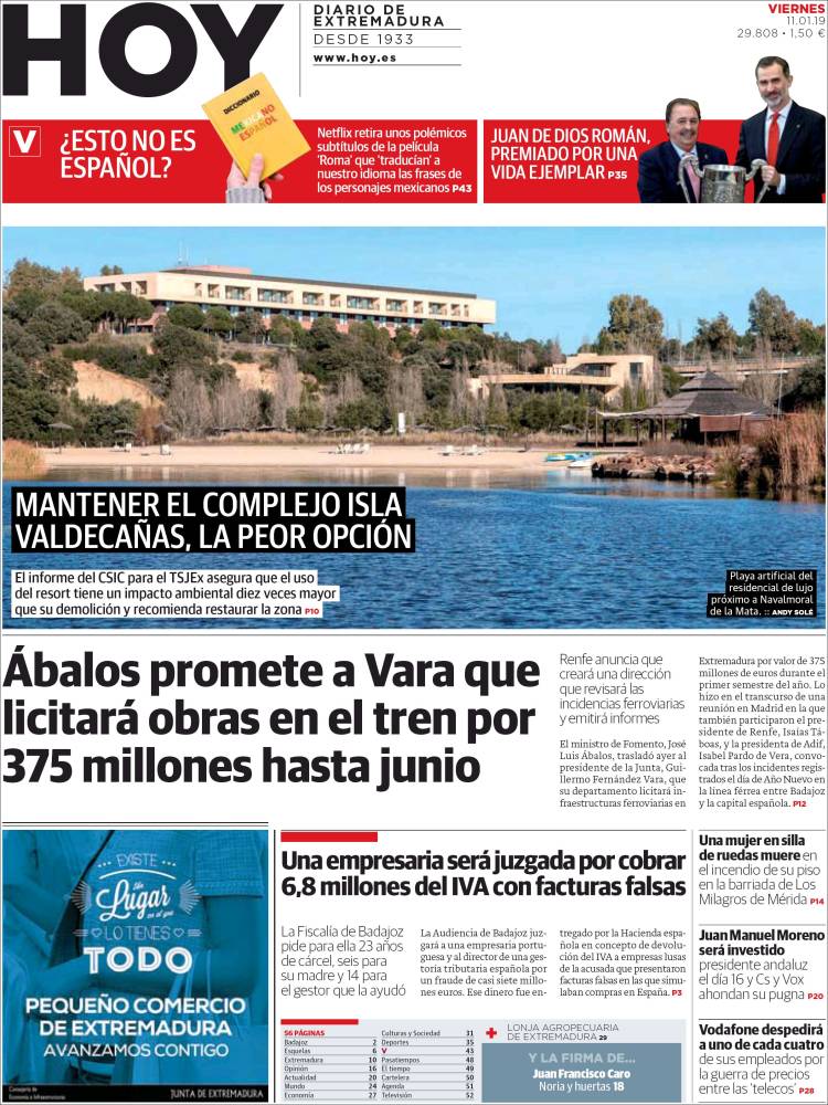 Portada de Hoy - Badajoz (Espa&ntilde;a)