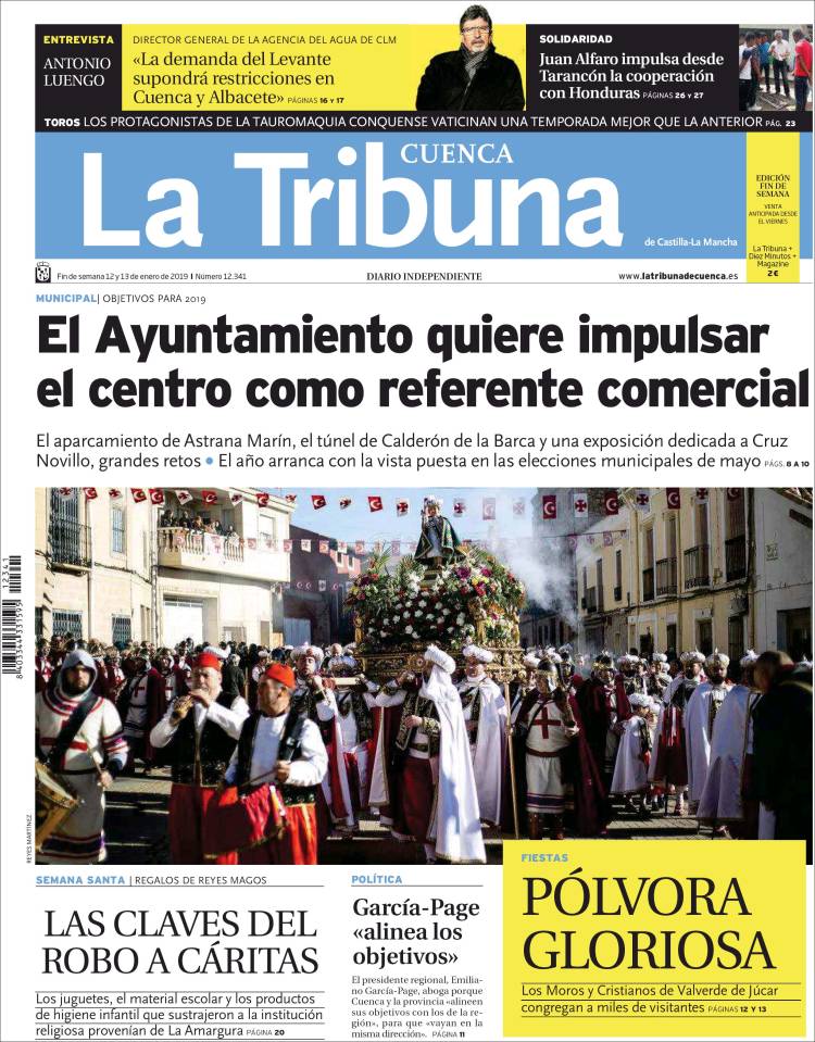 Portada de La Tribuna de Cuenca (Espa&ntilde;a)