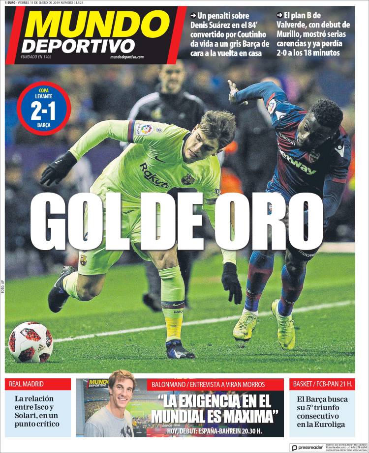 Portada de El Mundo Deportivo (Espa&ntilde;a)