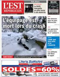 Portada de L'Est Republicain (Francia)