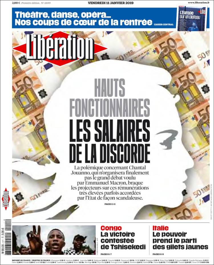 Portada de Libération (Francia)