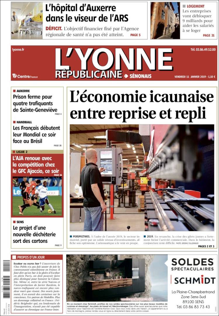 Portada de L'Yonne-Républicaine (Francia)