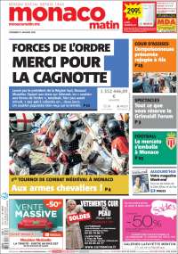 Portada de Nice-Matin (Francia)