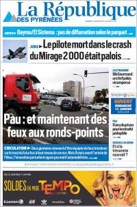 Portada de La République des Pyrénées (Francia)