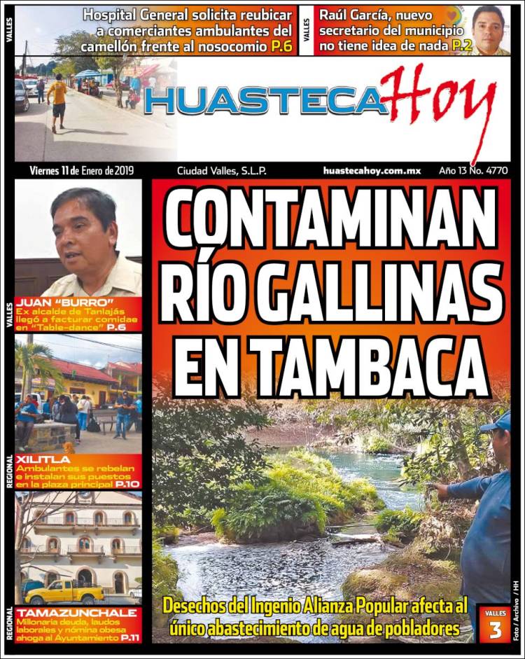 Portada de Huasteca Hoy (México)