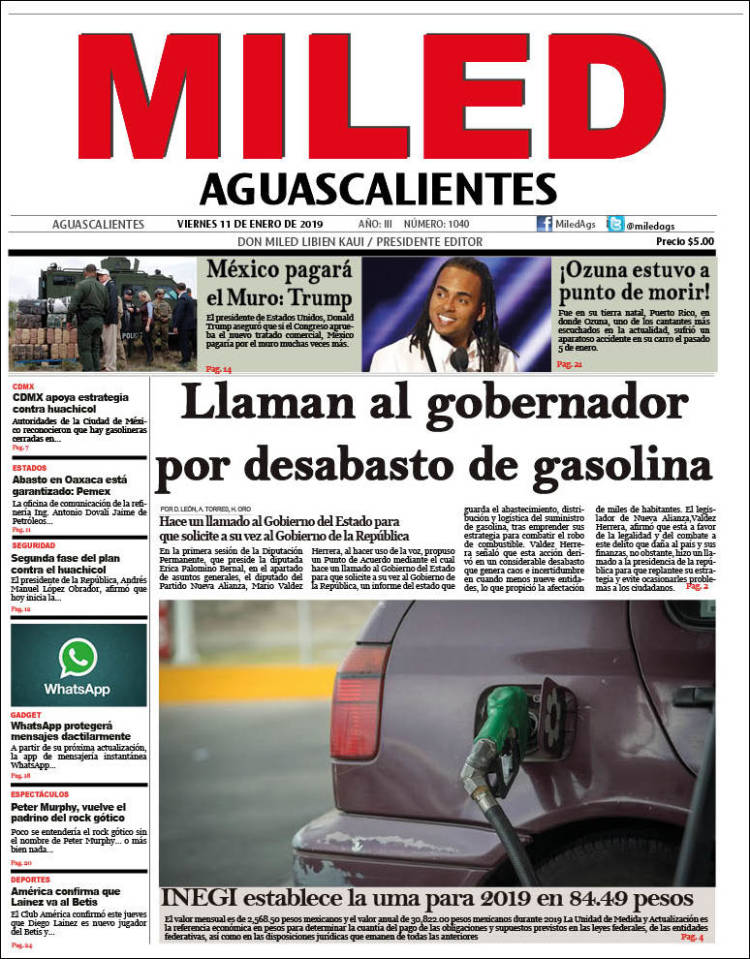 Portada de Miled - Aguascalientes (México)