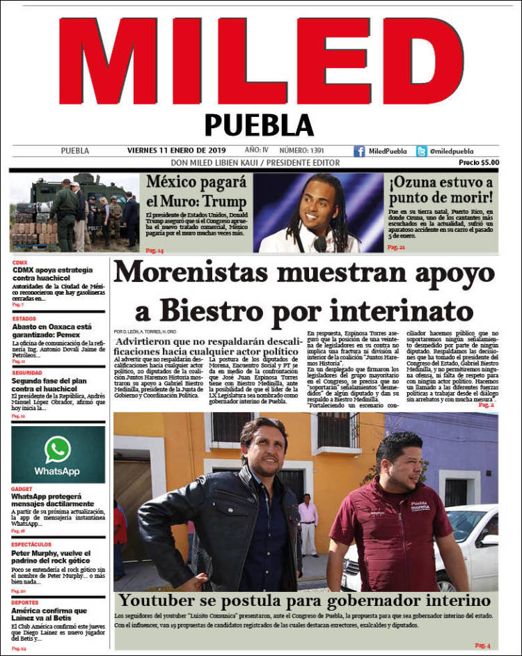 Portada de Miled - Puebla (México)