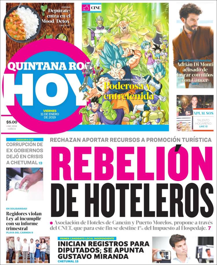 Portada de Quintana Roo HOY (México)