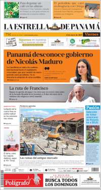 Portada de La Estrella de Panamá (Panama)