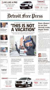 Portada de Detroit Free Press (USA)