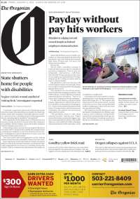 Portada de The Oregonian (USA)