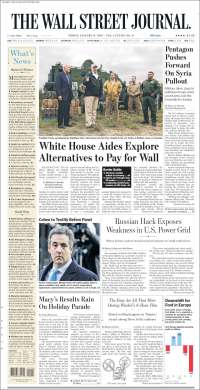 Portada de Wall Street Journal (USA)