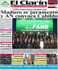 Portada de El Clarín de la Victoria para Aragua (Venezuela)