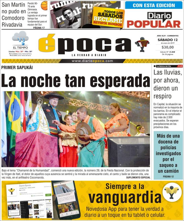 Portada de Diario Época (Argentina)