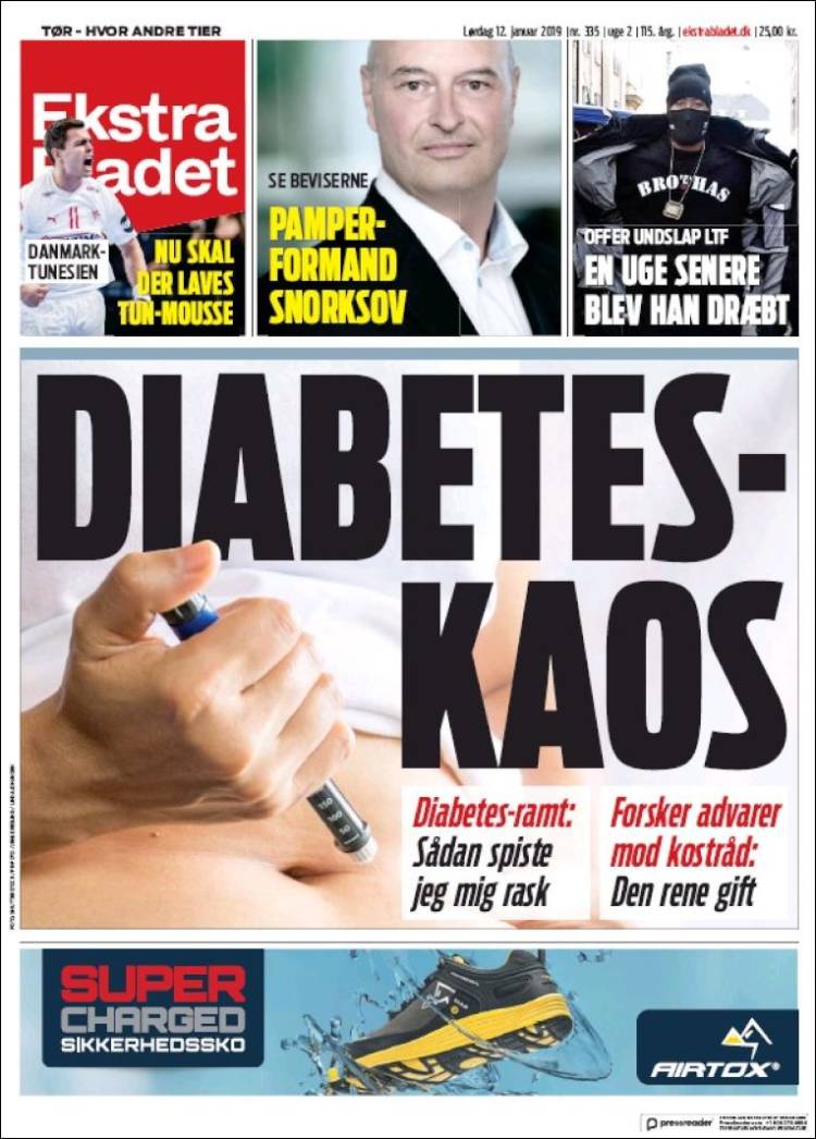 Portada de Ekstra Bladet (Dinamarca)