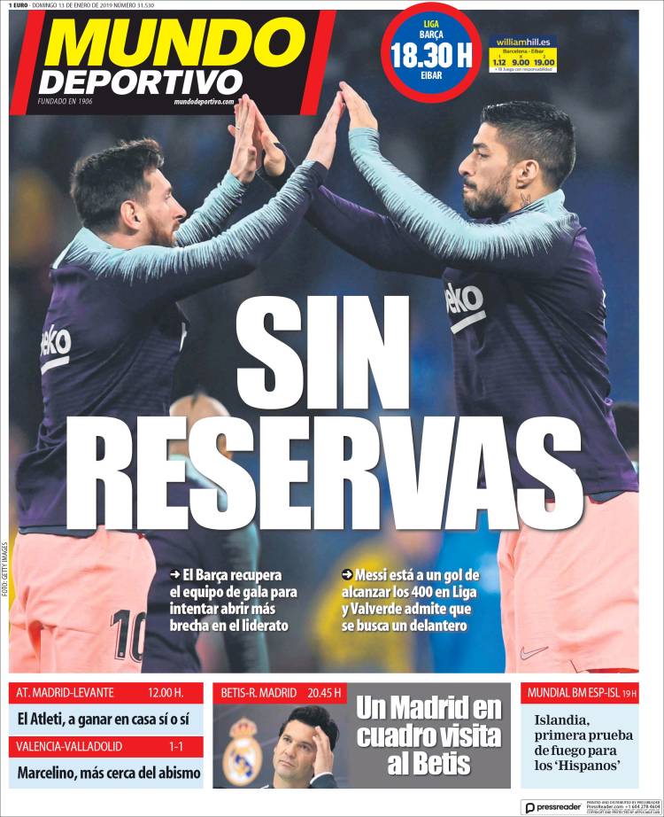 Portada de El Mundo Deportivo (España)