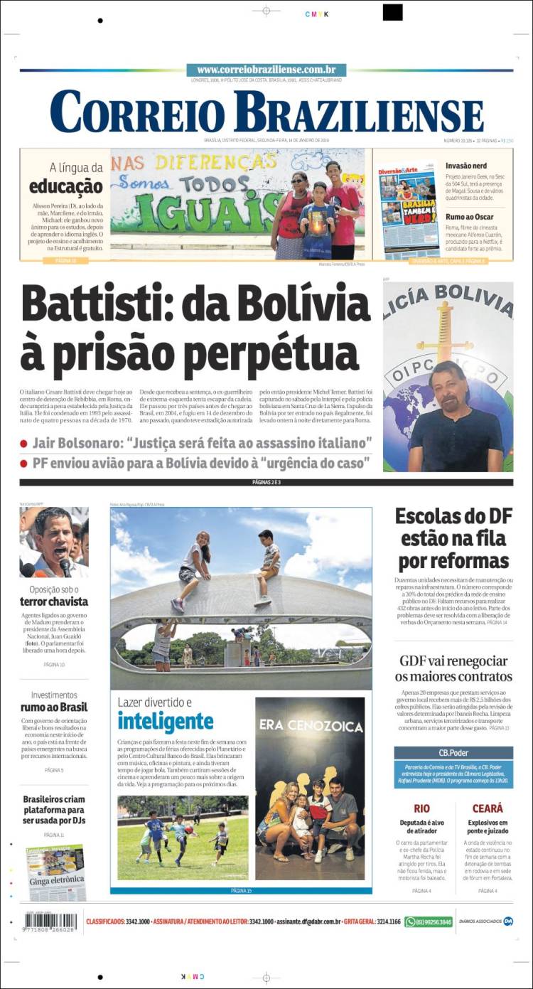 Portada de Correio Braziliense (Brasil)