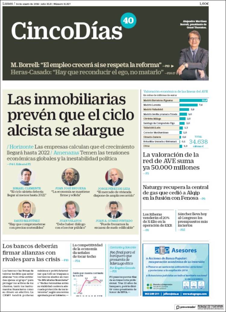 Portada de Cinco Días (Espa&ntilde;a)