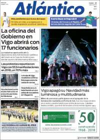 Portada de Atlántico Diario (Spain)