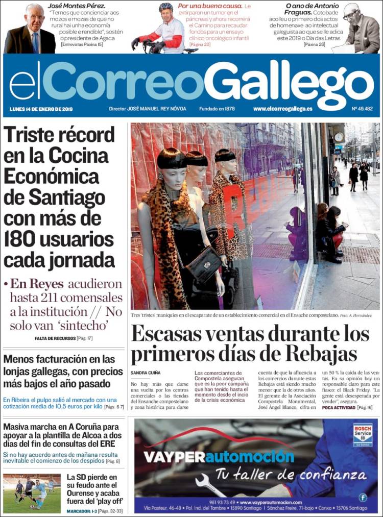 Portada de El Correo Gallego (Spain)