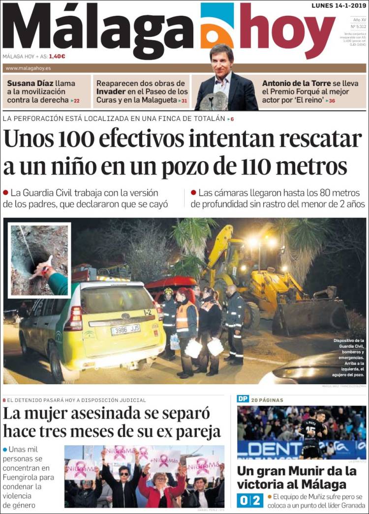 Portada de Málaga Hoy (España)