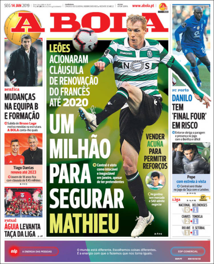 Portada de A Bola (Portugal)