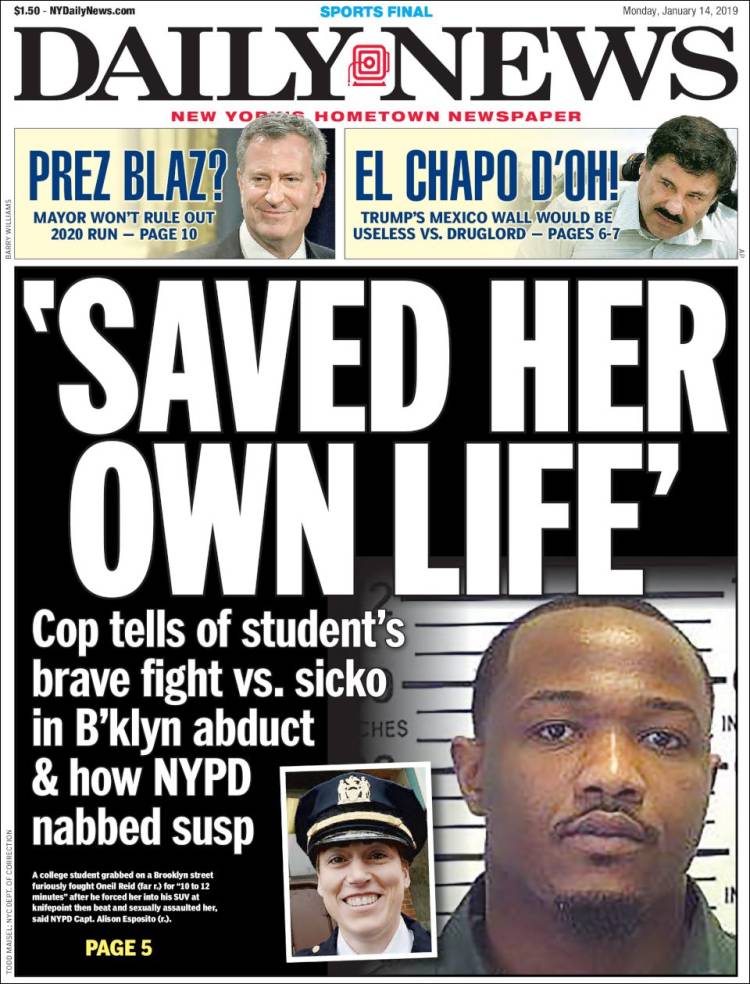 Portada de Daily News - New York (USA)