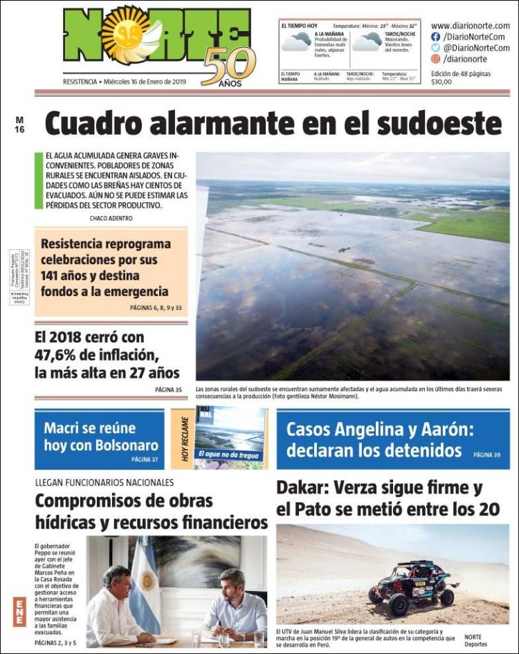 Portada de Diario Norte (Argentina)