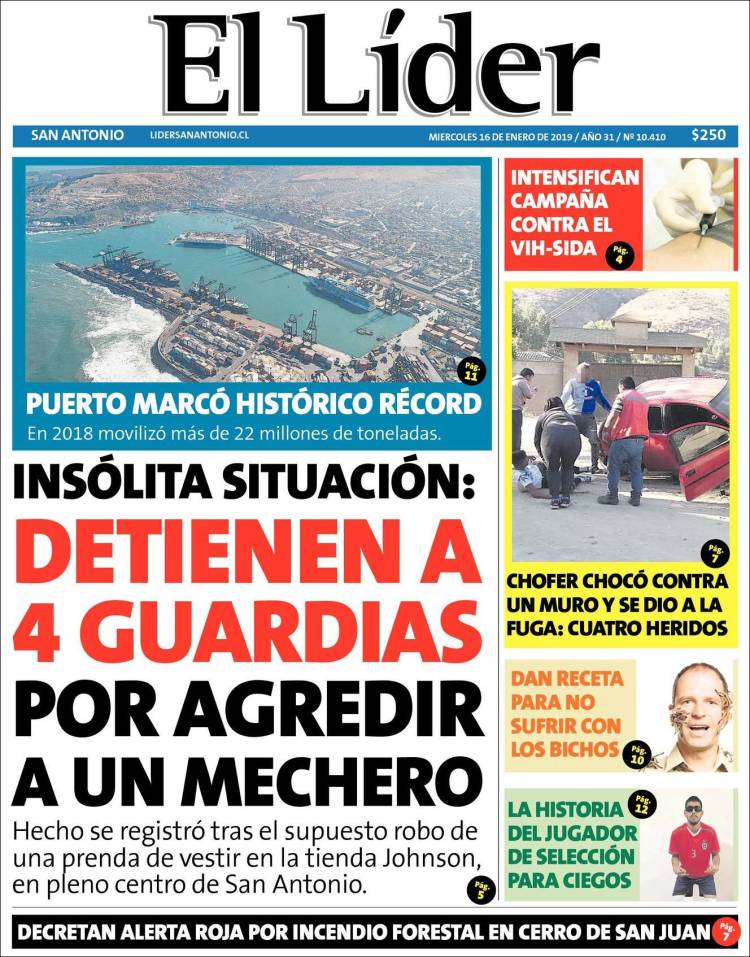 Portada de Lider de San Antonio (Chile)