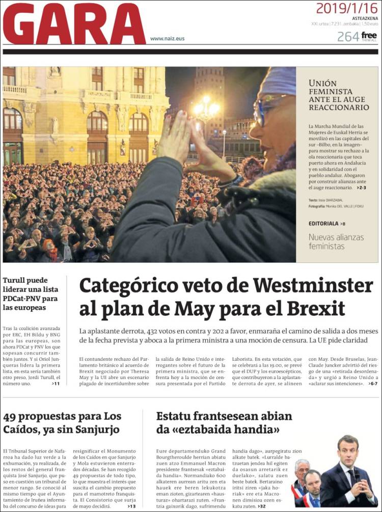 Portada de Gara (Espa&ntilde;a)