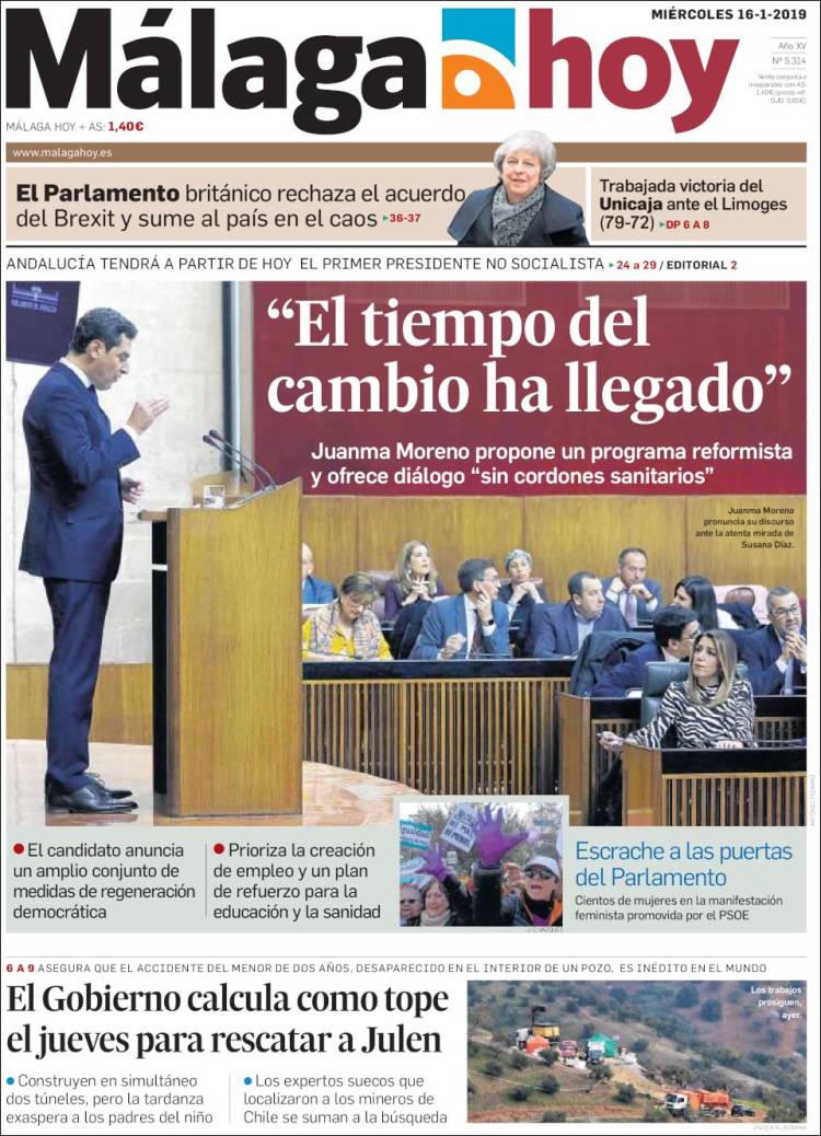 Portada de Málaga Hoy (Espa&ntilde;a)