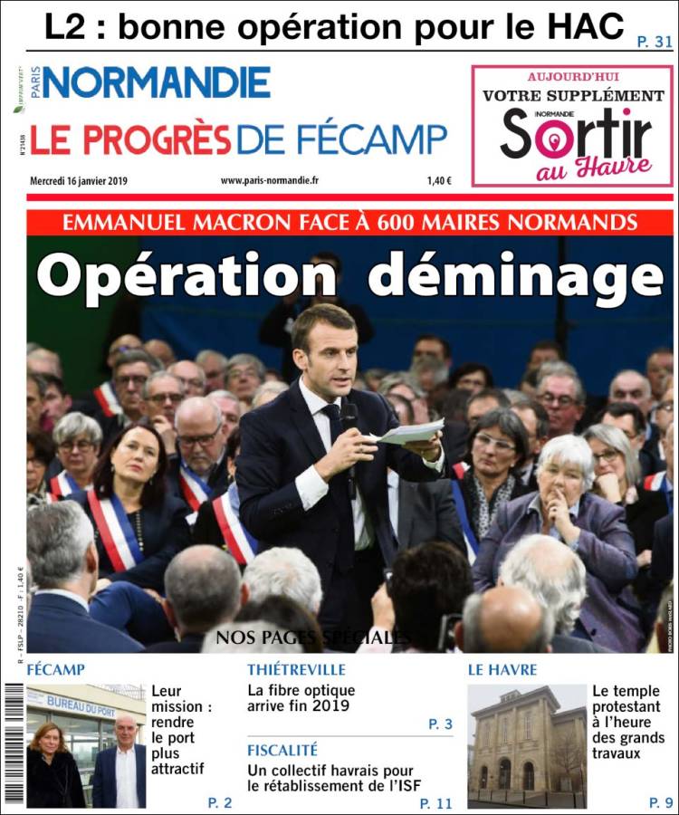 Portada de Progres de Fecamp (Francia)