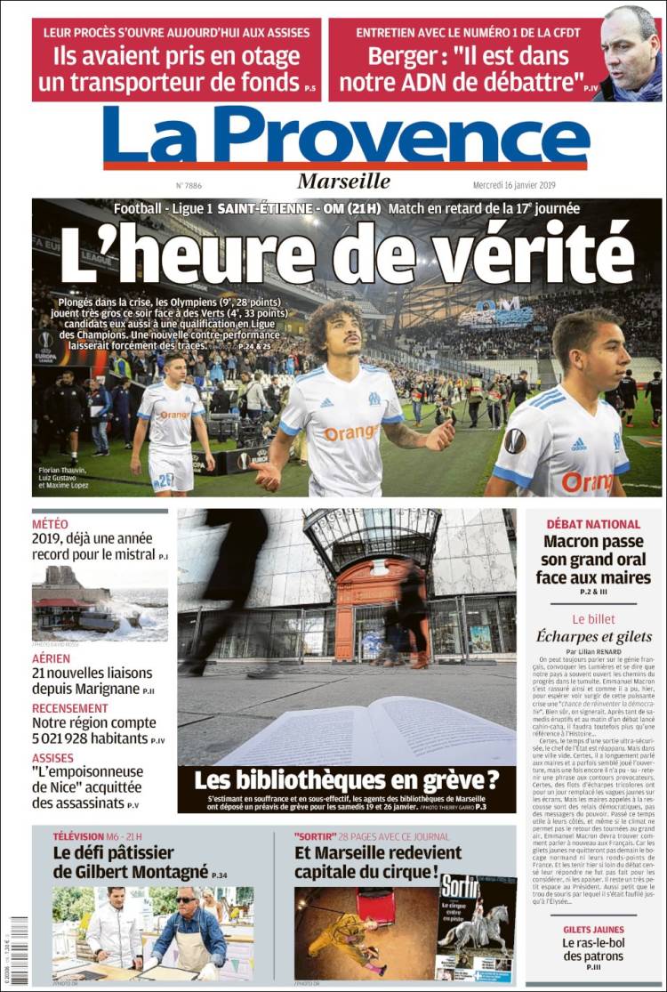 Portada de La Provence (Francia)