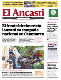 Portada de El Ancasti (Argentina)