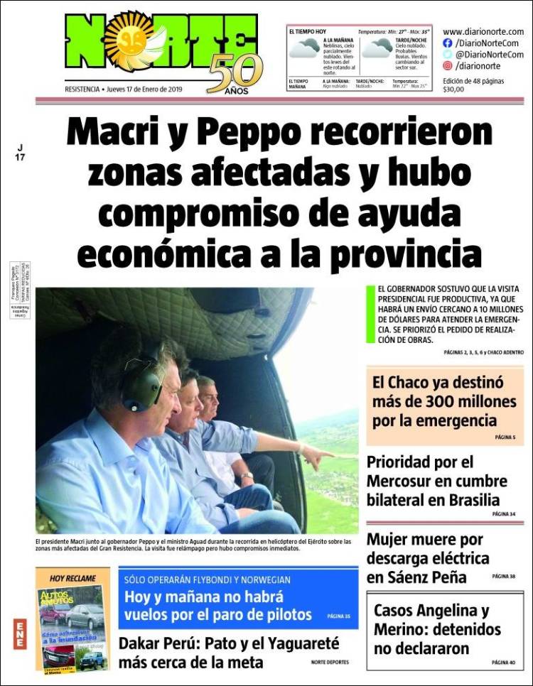 Portada de Diario Norte (Argentina)