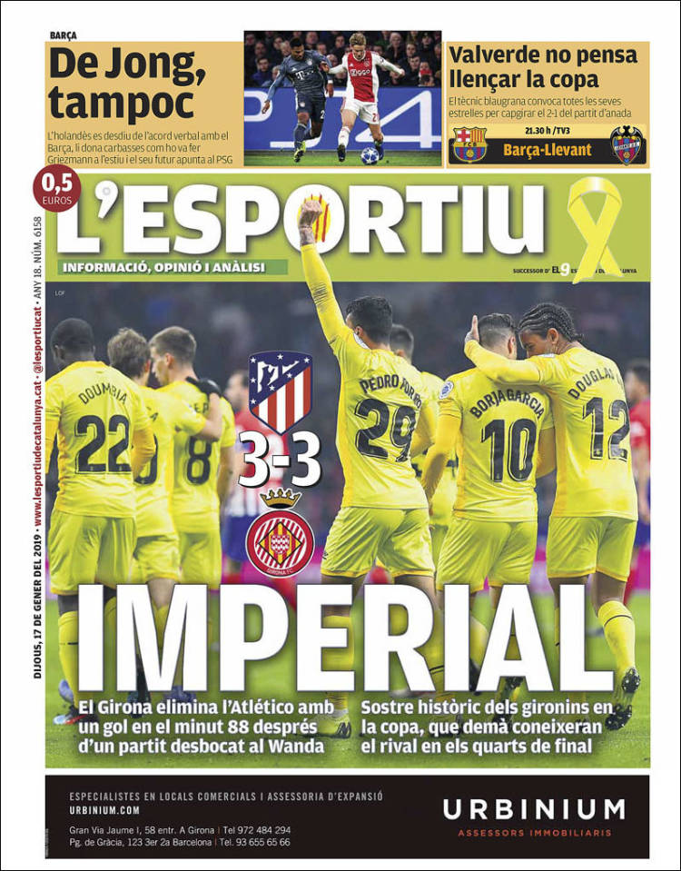 Portada de L'Esportiu : Girona (España)