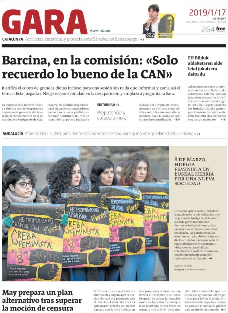 Portada de Gara (España)