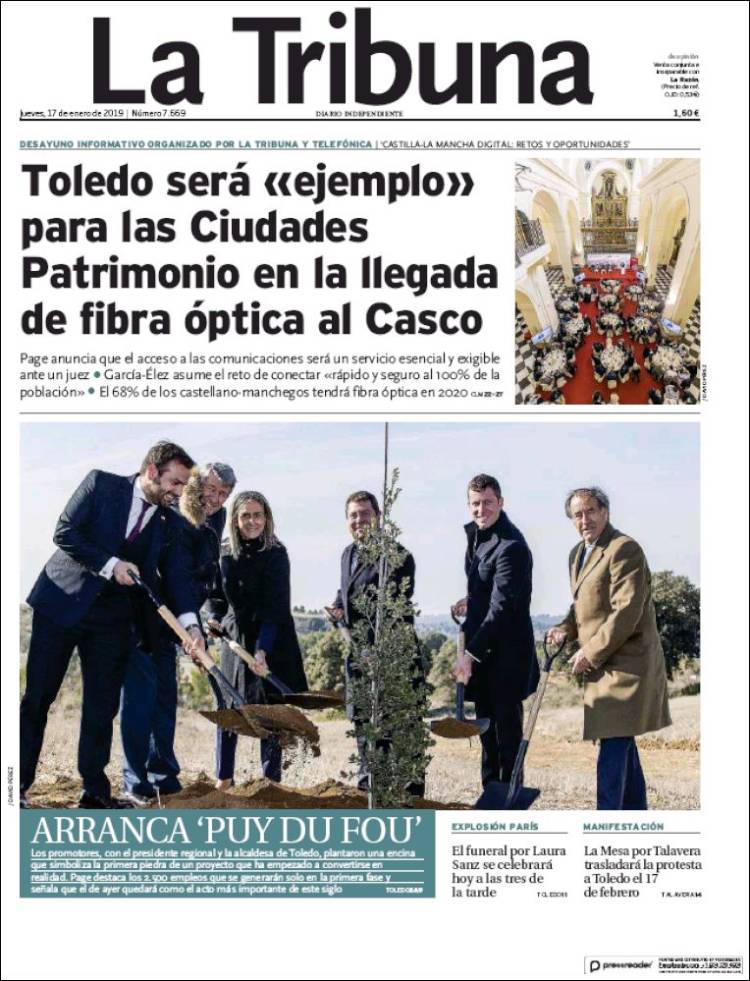 Portada de La Tribuna de Toledo (España)