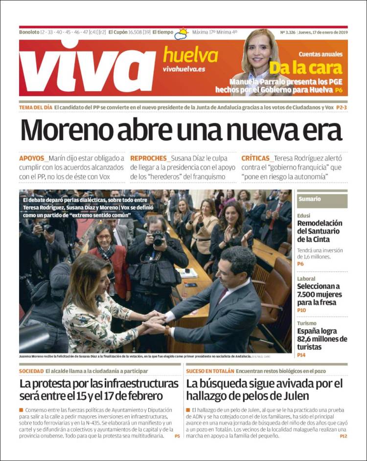 Portada de Viva Huelva (España)