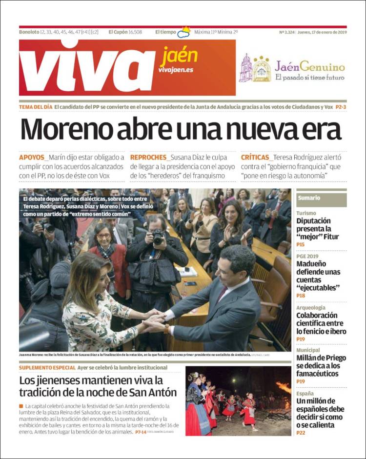 Portada de Viva Jaén (España)