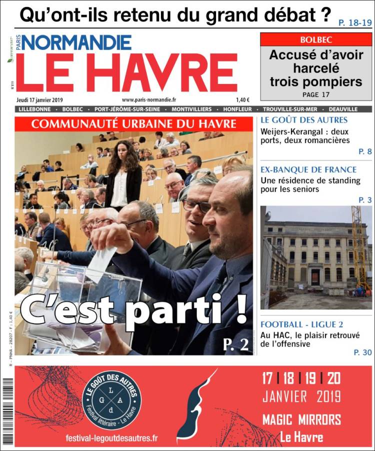 Portada de Le Havre Libre (Francia)