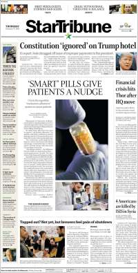 Portada de Star Tribune (USA)