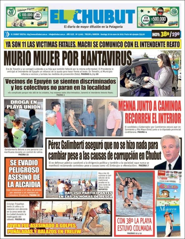 Portada de El Chubut (Argentina)