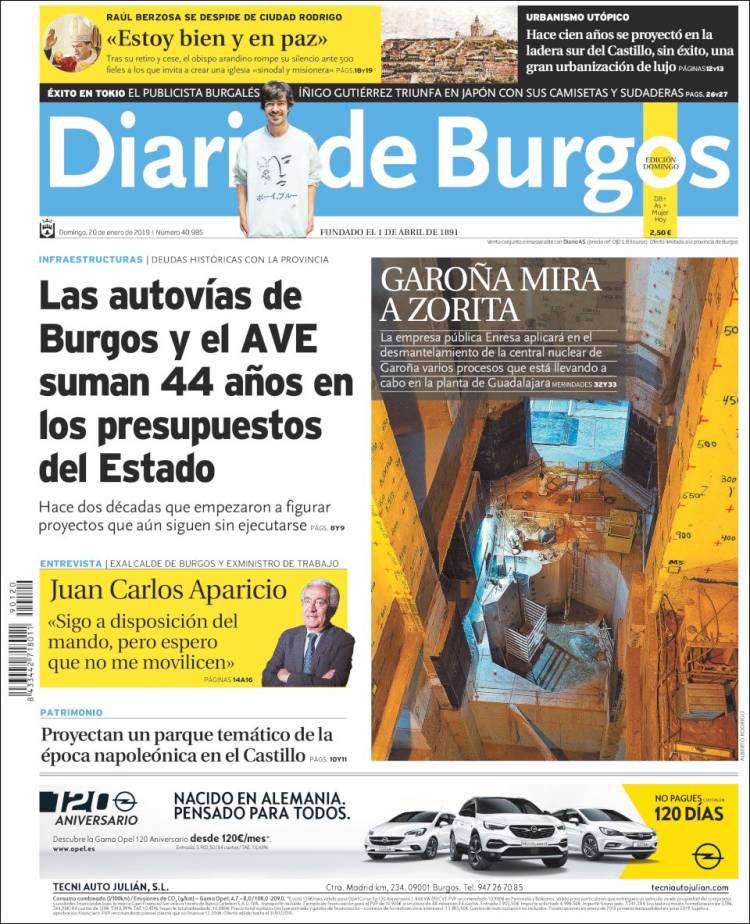 Portada de Diario de Burgos (Espa&ntilde;a)