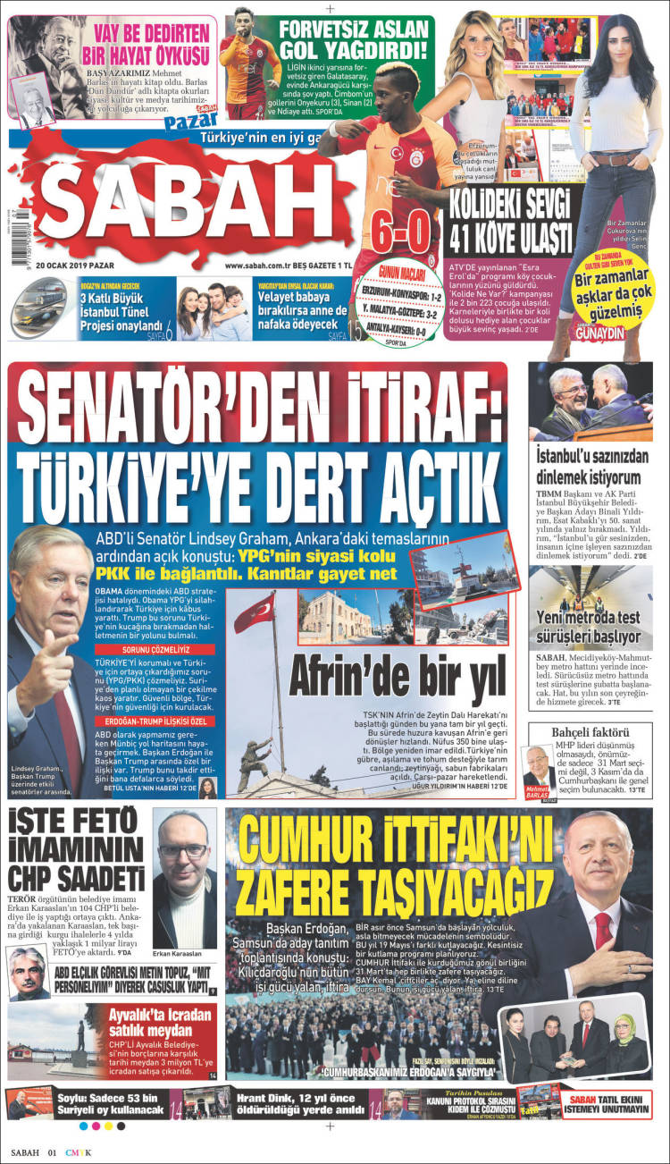 Portada de Sabah (Turqu&iacute;a)