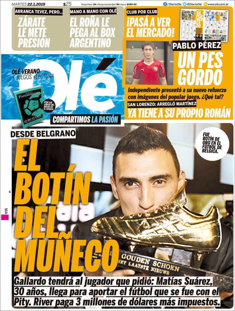 Portada de Olé (Argentina)