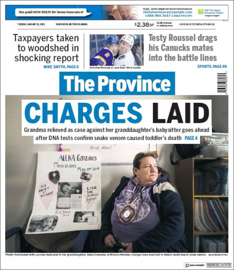 Portada de The Province (Canadá)